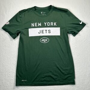 New York Jets The Nike Tee NFL Equipment T-Shirt Size Small Athletic Fit Green